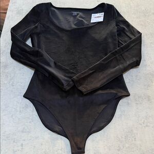 American Eagle Velvet  Long Sleeve Bodysuit